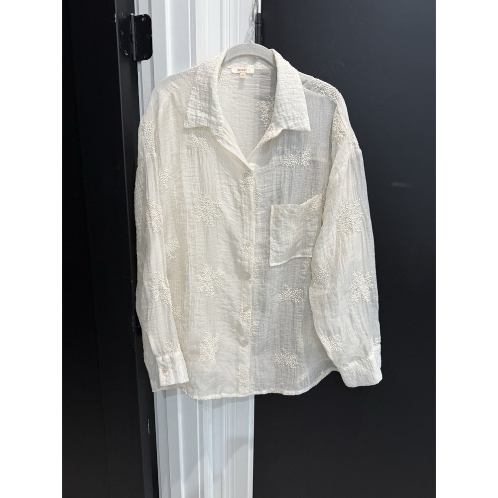 Women's  Top‎ Size XL Large Beige Long Sleeve